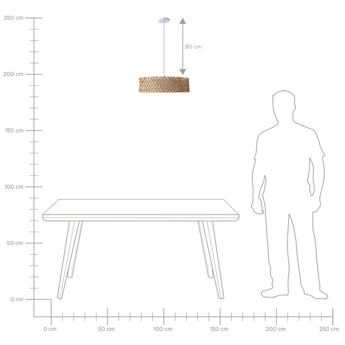 Beliani - BLONDIN - Hanglamp - Naturel - Papierkoord