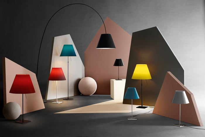 Costanzina tafellamp met schroefbevestiging aluminium|Mistic White