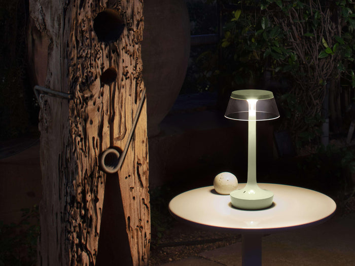 Flos Bon Jour Unplugged LED tafellamp Chrome