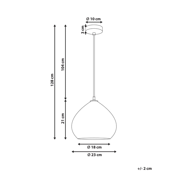 Beliani - SANYATI - Hanglamp - Lichtbruin - Mangohout