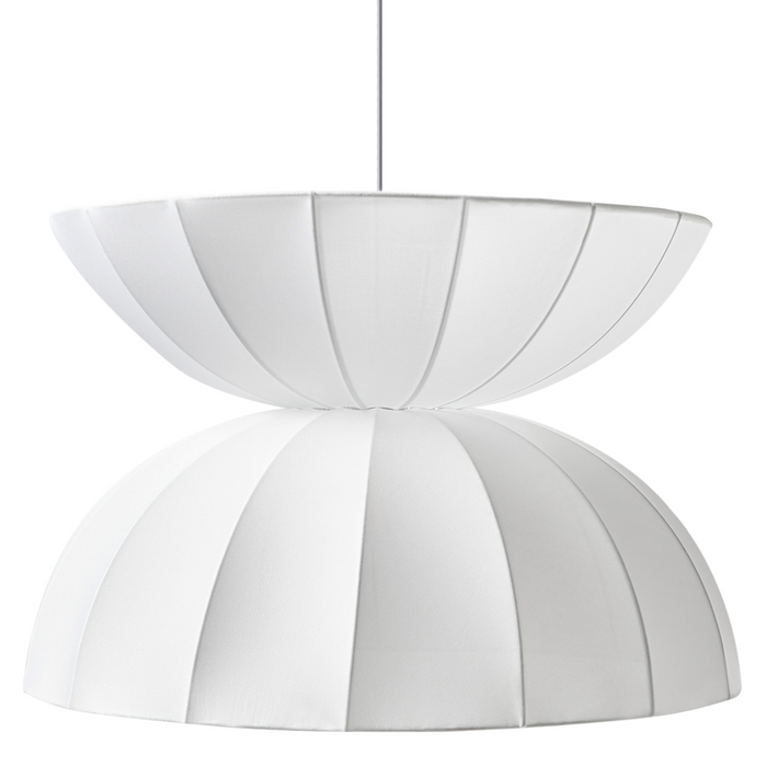 Beliani - DEBONS - Hanglamp - Wit - Kunstzijde