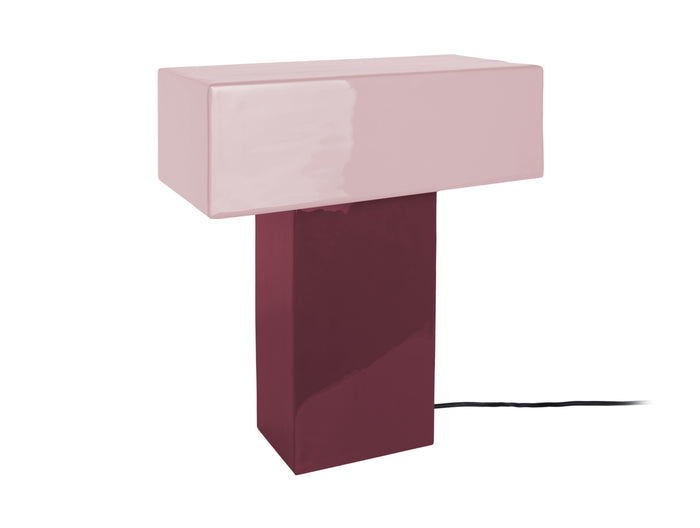 Leitmotiv - Tafellamp Grato Recto - Dark mauve & soft lavender