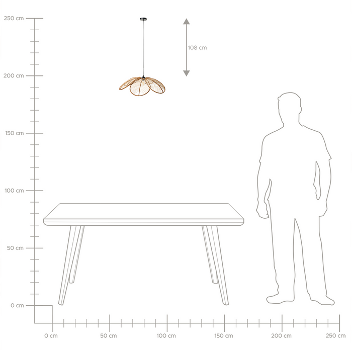 Beliani - NIGUA - Hanglamp - Naturel - Rotan