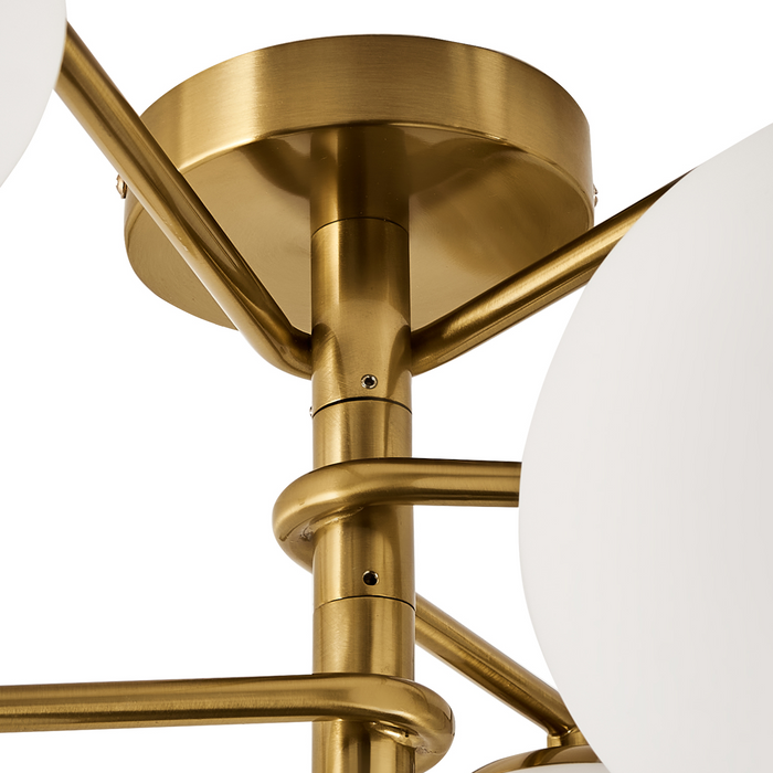 Beliani - ISAR - Plafondlamp - Goud - Glas