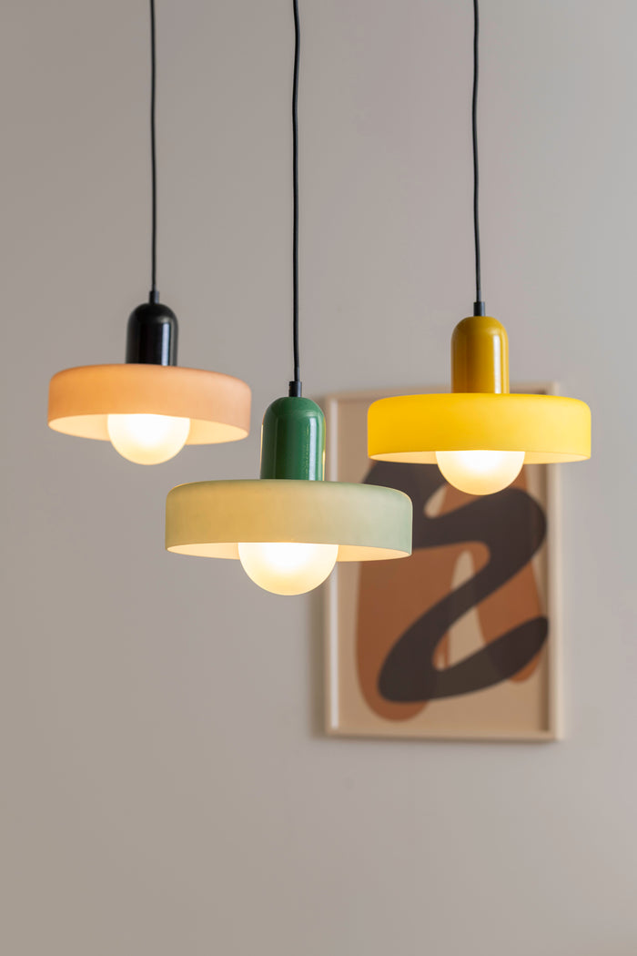 Leitmotiv - Hanglamp Opaco Grato - Ochre yellow & soft yellow