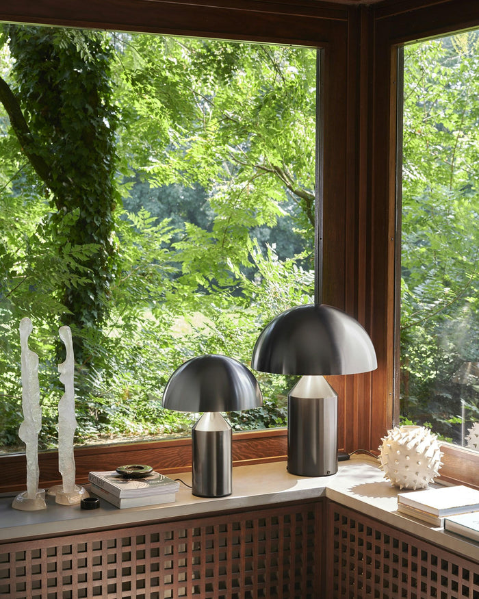 Oluce Atollo tafellamp H50 zwart