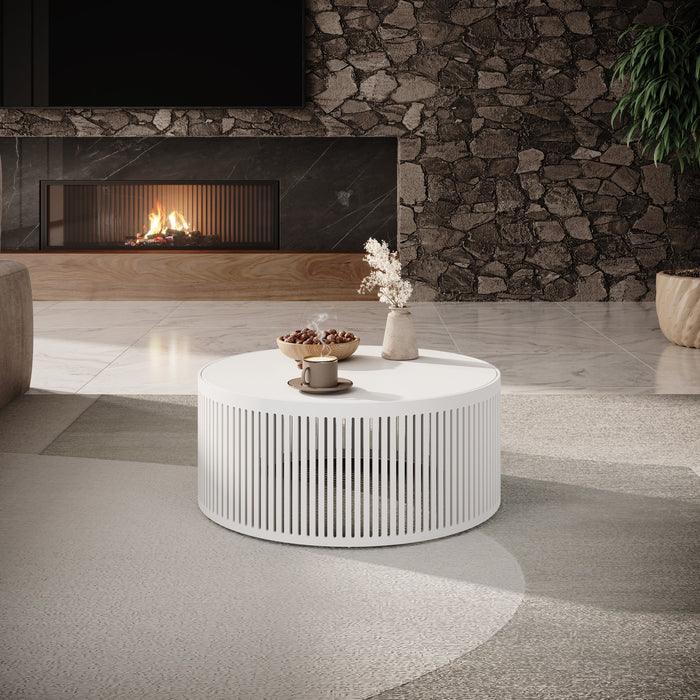 Meubella - Salontafel Vanya - Wit - 75 cm