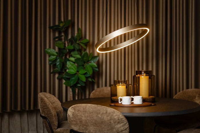 ETH Jayden Hanglamp 1 Licht 40w Dim to Warm dimbaar Champagne