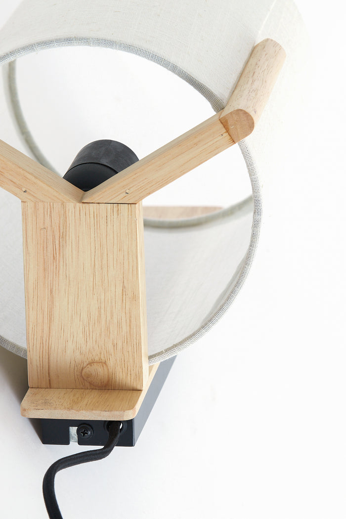 Light & Living - Wandlamp LITTO - 22x18x36cm - Bruin