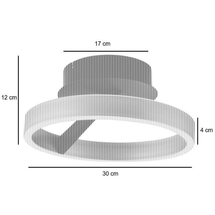 Freelight Plafondlamp Pilota Zwart & Goud 23W incl. 3 Step DimmerØ 30