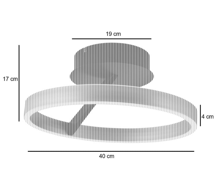 Freelight Plafondlamp Pilota Zwart & Goud 40W incl. 3 Step DimmerØ 40