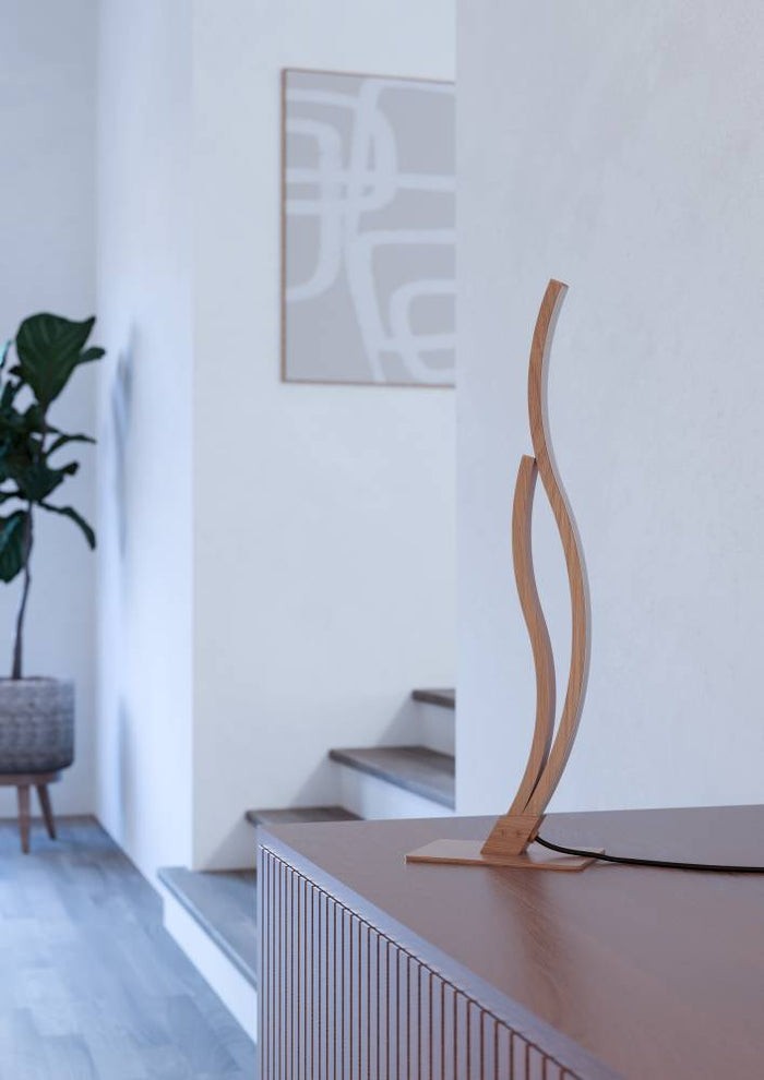 EGLO Grisolia Tafellamp - LED - Kunststof - Wit|Bruin