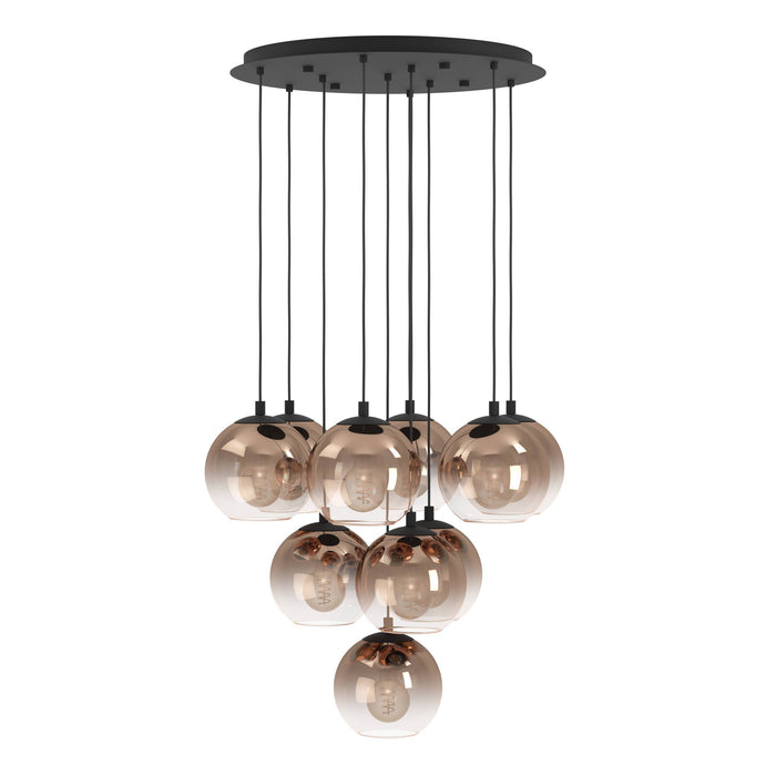 EGLO Ariscani 1 Hanglamp - E27 - Ø 65,5 cm - Koperglas - Zwart