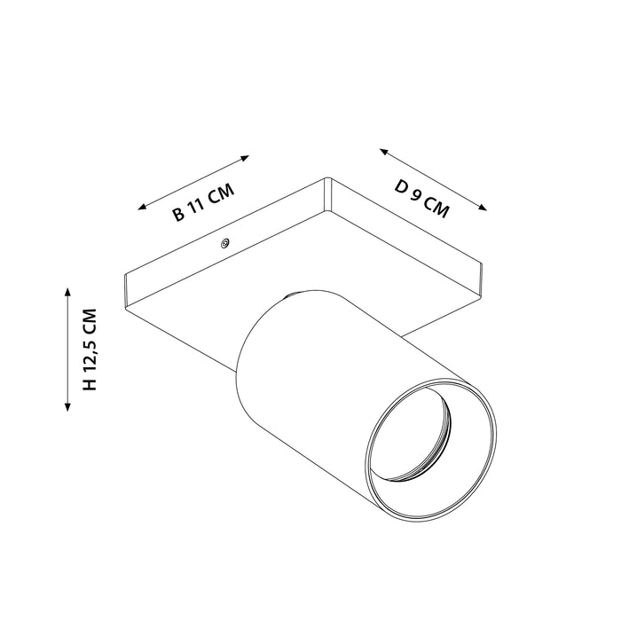 KS Verlichting Mila 1 Opbouwspot Champagne