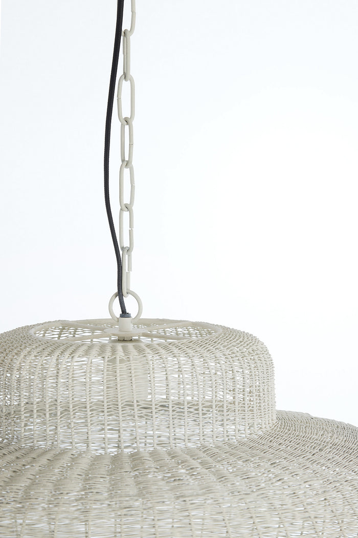 Light & Living - Hanglamp PIEDRA - Ø59x31.5cm - Wit