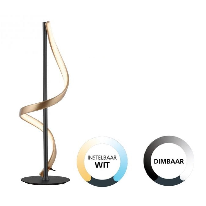 Paul Neuhaus Tafellamp Q-Swing Smart Antraciet Goud 10.5 Watt