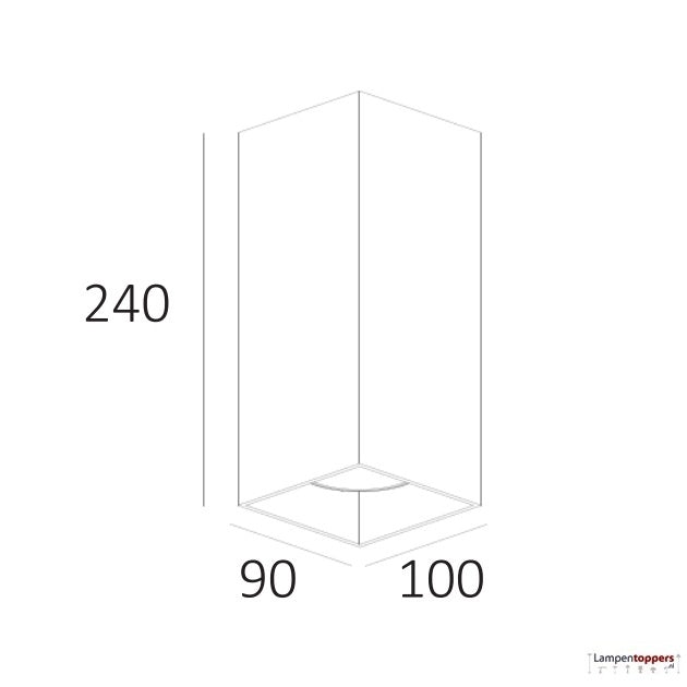 Artdelight Wandlamp Dante 2 XL Wit GU10 GU10 Up & Downlight