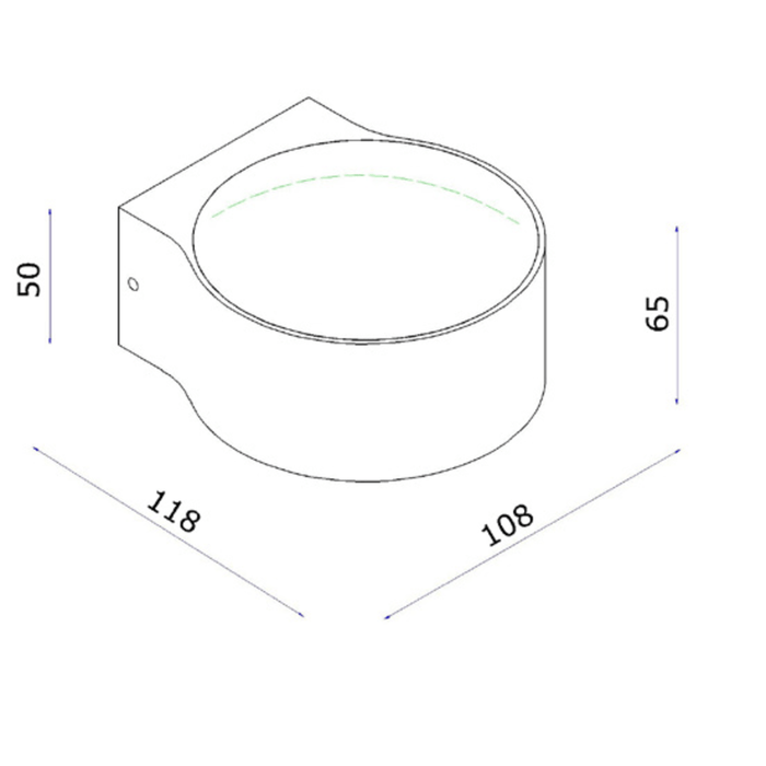Artdelight Wandlamp Hudson Champagne Crème 2 x 4 Watt IP54