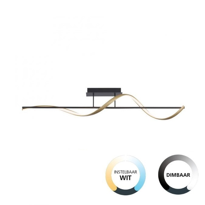 Paul Neuhaus Plafondlamp Q-Swing Smart Antraciet Goud 24 Watt