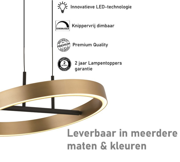 Freelight Hanglamp Livello Goud Led 32 Watt Ø 40cm