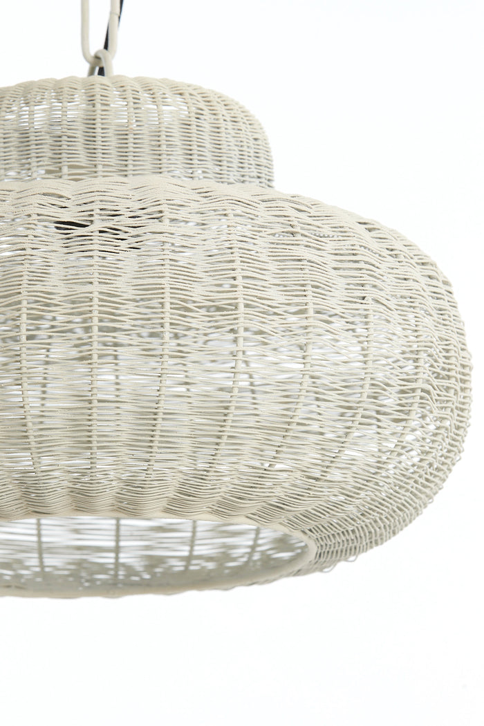 Light & Living - Hanglamp PIEDRA - Ø47x26cm - Wit