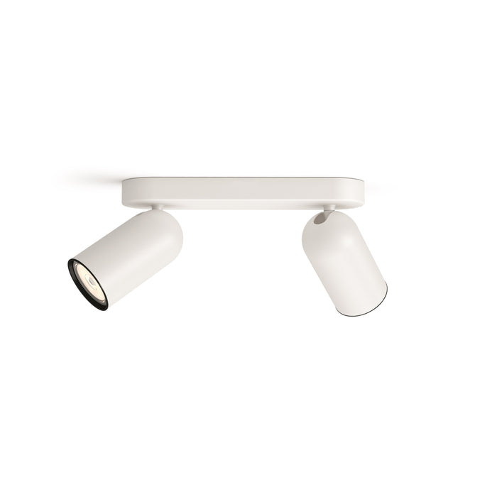 Philips Pongee Opbouwspot - Incl. Philips LED Lamp - 2 Spots
