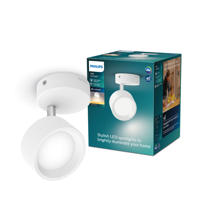 Philips Bracia single spot Wit 27K 1x5.5W 27K