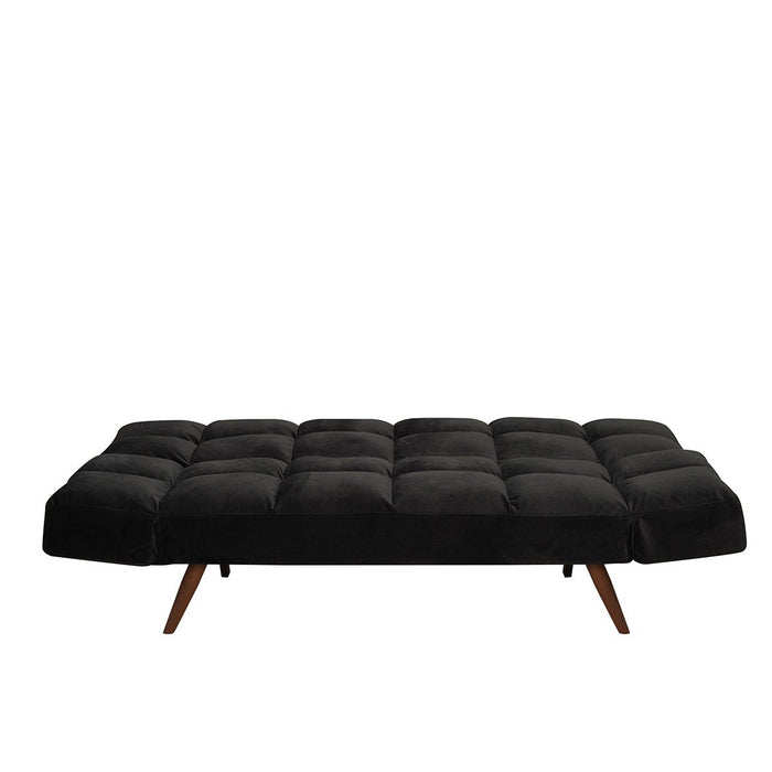 Bronx71 Velvet slaapbank 1,5 persoons Timo zwart