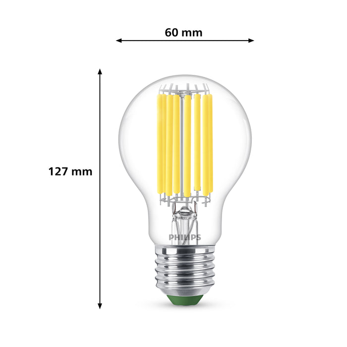 Philips Ultra Efficient LED lamp Transparant - 100 W - E27 - Koelwit licht