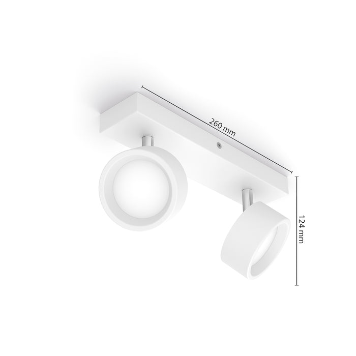 Philips Bracia bar Wit 27K 2x5.5W 27K