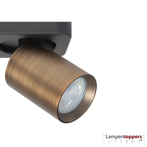 Highlight Spot Oliver Brons Zwart 2 lichts GU10 Balk