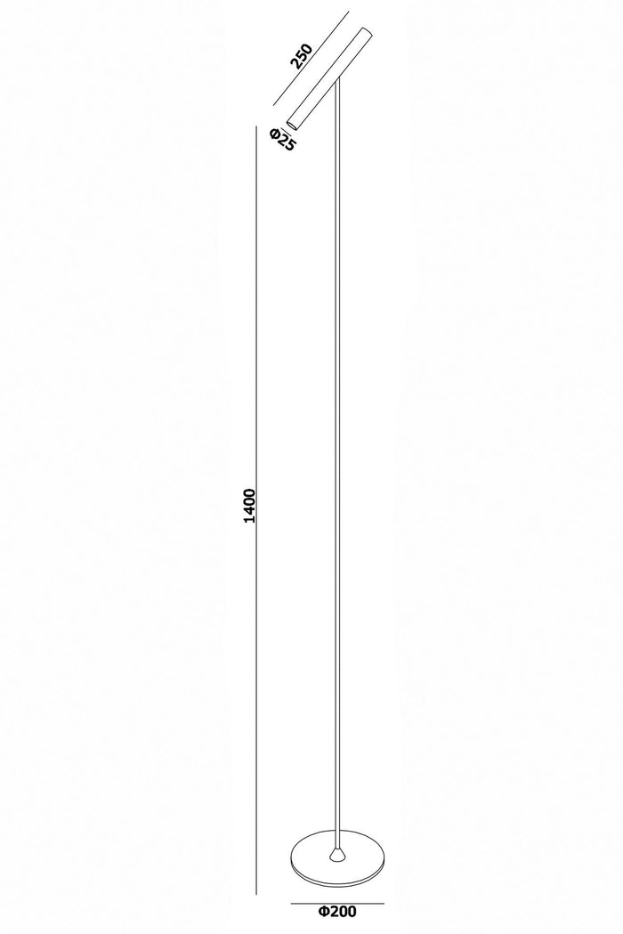 Artdelight Vloerlamp Kansas H 140 cm touch dimmer zwart brons