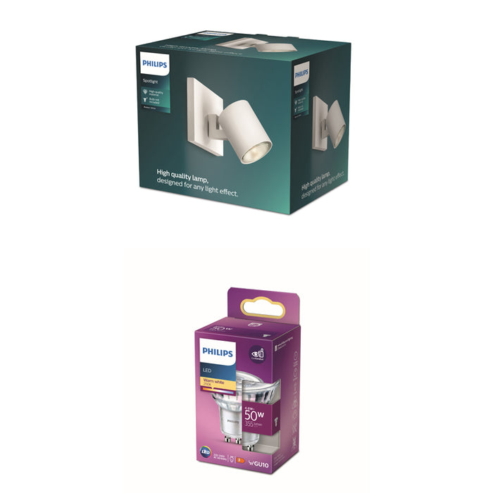 Philips Runner opbouwspot - 1-lichts - wit