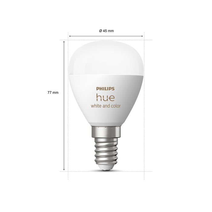 Philips Hue kogellamp - wit en gekleurd licht - 1-pack - E14