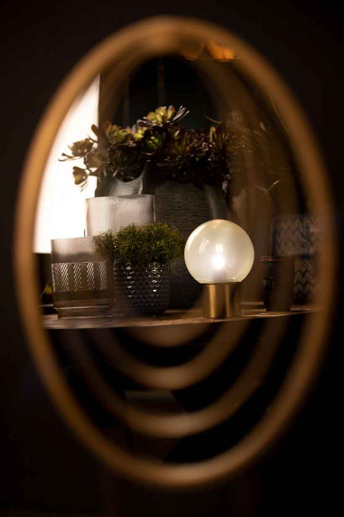 PTMD Bodin Tafellamp Bal LED - H21 x Ø15 cm - Glas - Wit