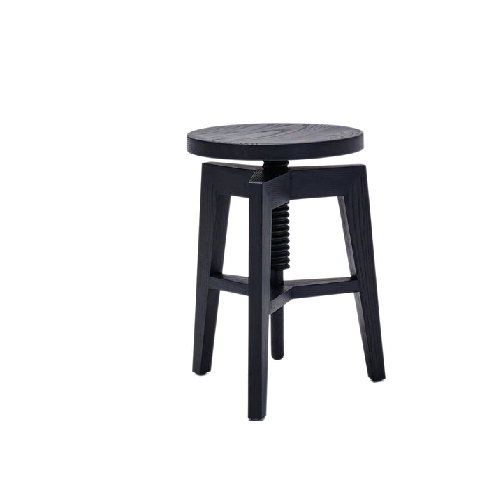 MINT Furniture Kruk SCREW BENCH S 38 × 38 × 45 (59) cm, Zwart