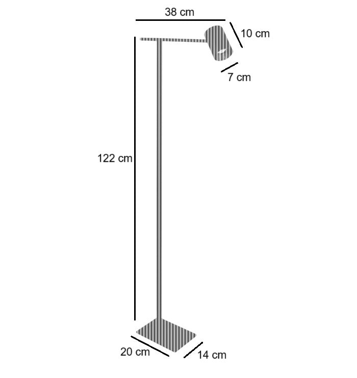 Freelight Vloerlamp Picchio Zwart LED 5.4 Watt incl. Touchdimmer
