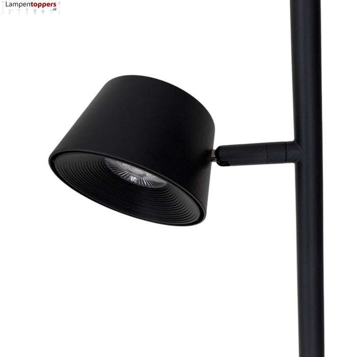 Freelight Vloerlamp Cugino Zwart 2 Lichts incl. Dimmers 150cm