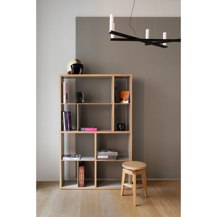 MINT Furniture KAST M, 112 x 30 x 179 cm, eiken, grijs laminaat