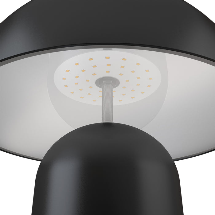 tectake® Kleine retro-tafellamp Kade, dimbaar - Zwart