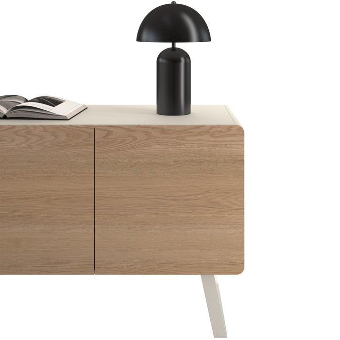 tectake® Kleine retro-tafellamp Altea, paddenstoeldesign, 40W - Zwart