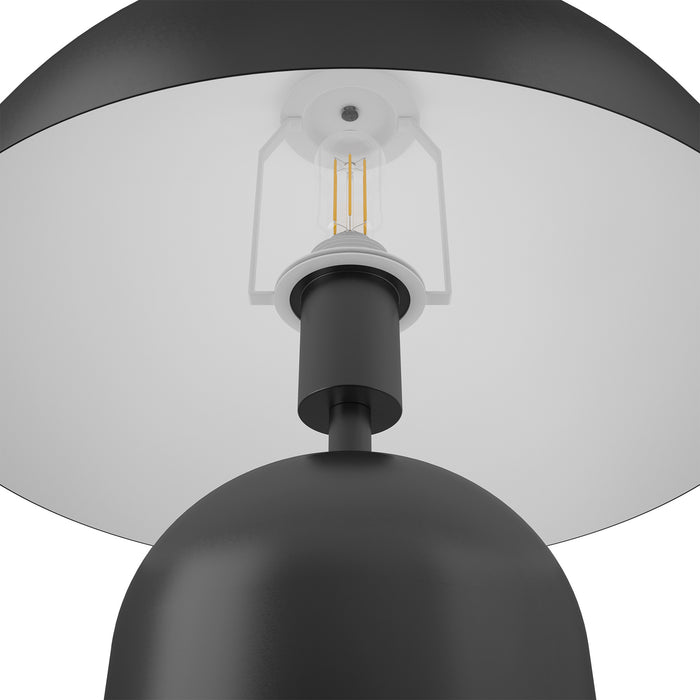 tectake® Kleine retro-tafellamp Altea, paddenstoeldesign, 40W - Zwart