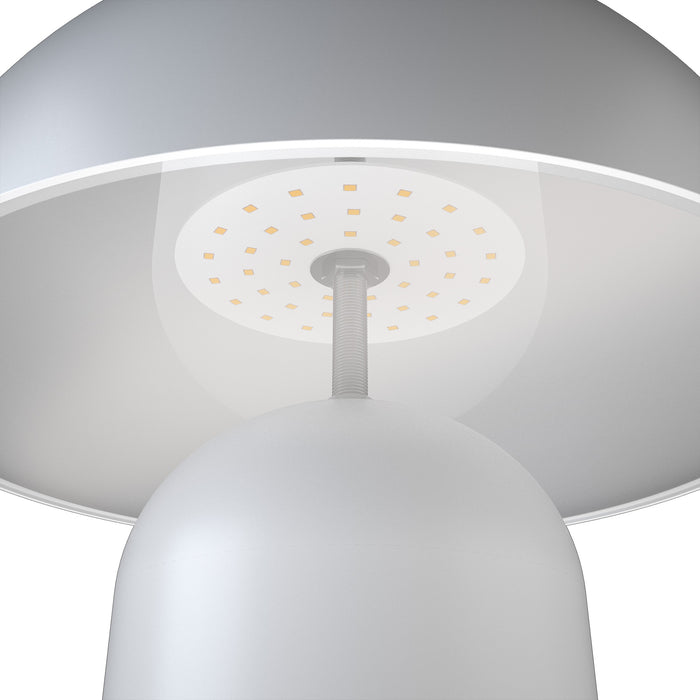 tectake® Kleine retro-tafellamp Kade, dimbaar - Wit