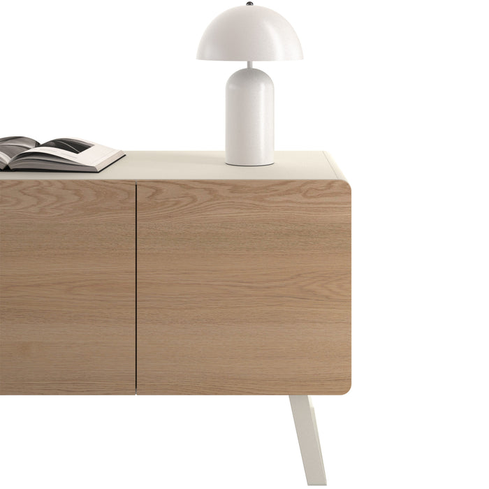 tectake® Kleine retro-tafellamp Altea, paddenstoeldesign, 40W - Wit