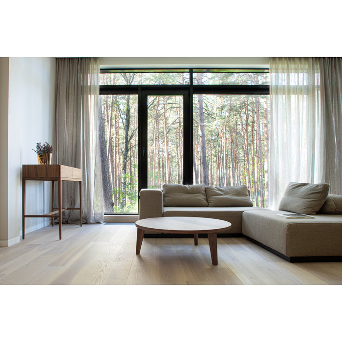 MINT Furniture Salontafel, D90 cm, H30 cm, Amerikaanse walnoot