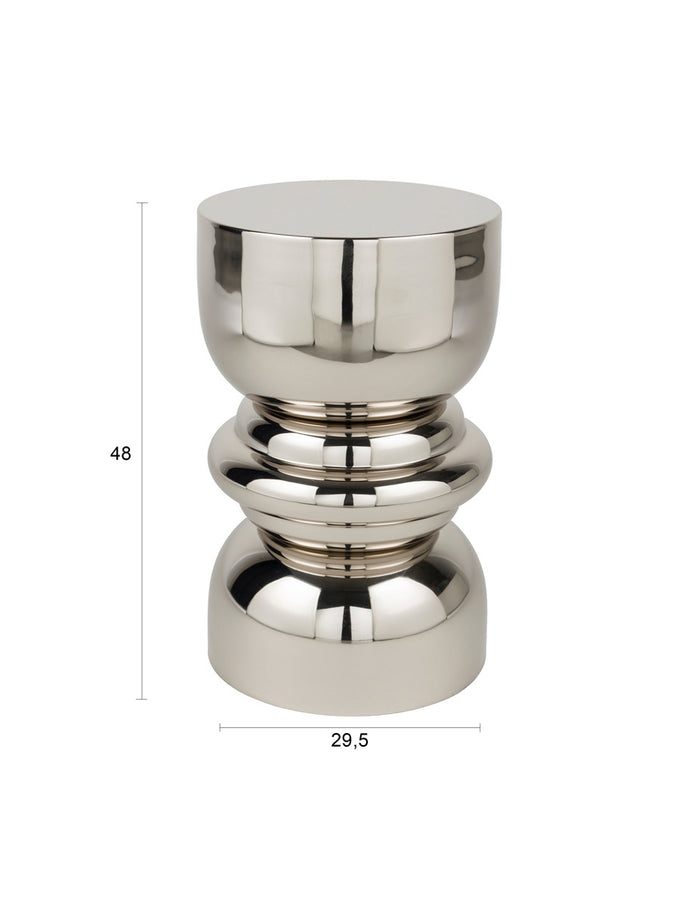 Housecraft Living Kinga Bijzettafel Rond 29.50 cm Zilver