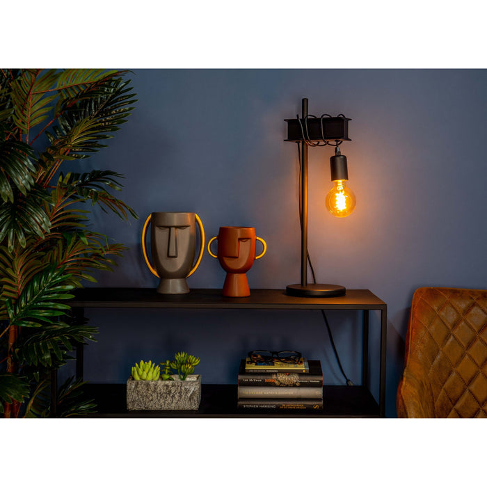 EGLO - Townshend - Metalen tafellamp balk 1 lichts zwart