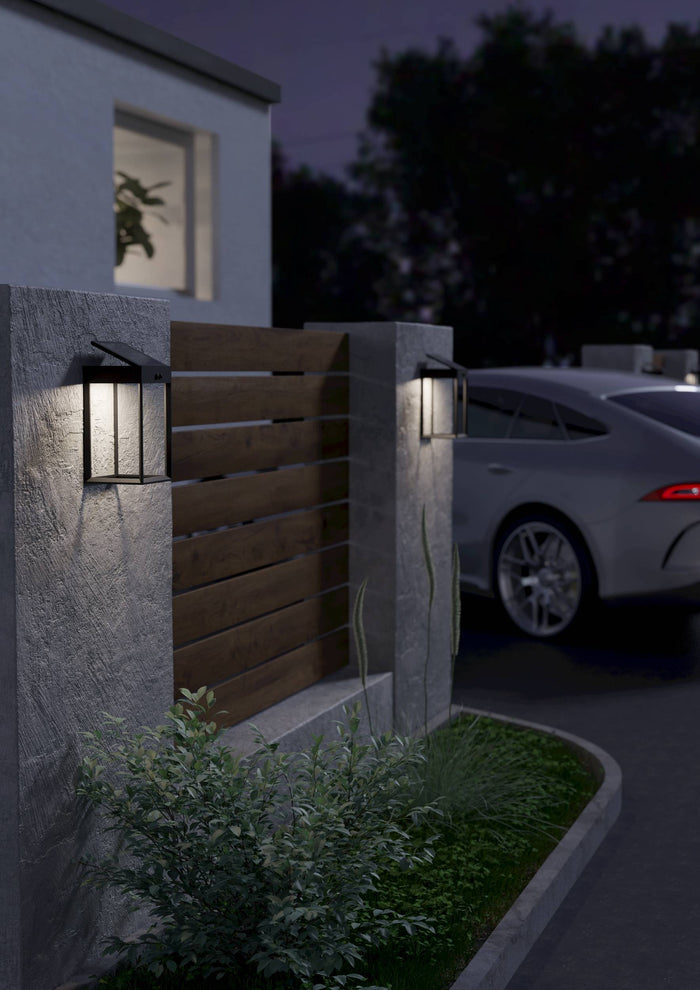 EGLO Suzzara Solar Wandlamp - LED - 25 cm - Zwart