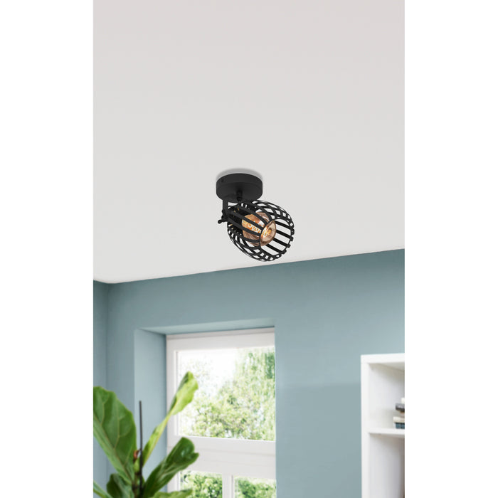 EGLO Girona Spot - E27 - 19 cm - Zwart - Staal