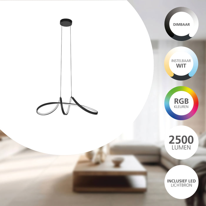 EGLO connect Calarossa-Z Hanglamp - RGB - Aluminium|Kunststof - Zwart